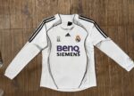 06-07 White Real Madrid Home Long Sleeve 2 (retro)