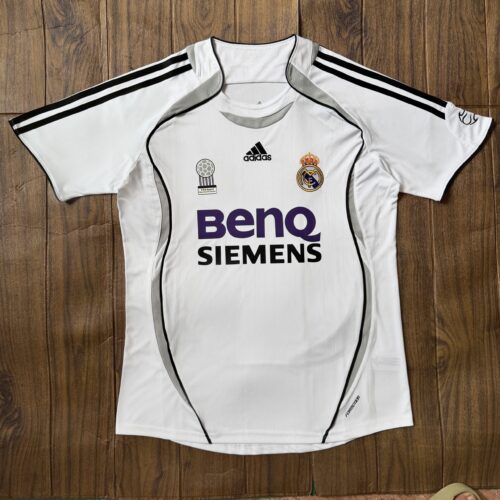06-07 White Real Madrid Home Short Sleeve 2 (retro)