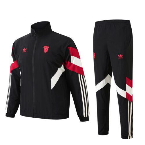 71fb5b97 Manchester United 2024 Retro Trefoil Jacket Spring/Autumn Set