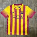 13-14 yellow Barcelona away short sleeve 2 (retro)