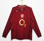 Long sleeve: 2005/06 Arsenal home 3B 8 (retro)