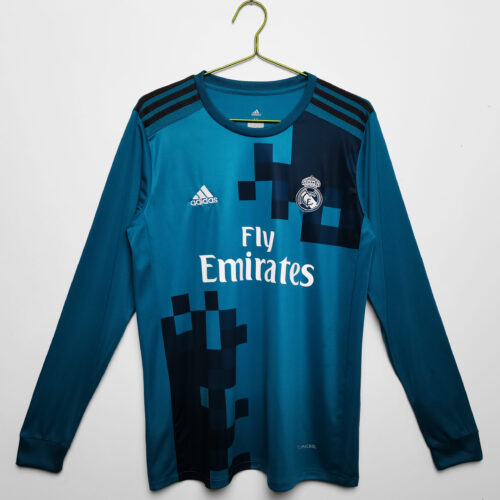 369044d0 Long sleeve: 2017/18 Real Madrid second away game retro 0B 9 (retro)