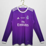 Long sleeves: 2016/17 Real Madrid away 0B 10 (retro)