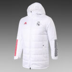 2021 White Real Madrid Cotton Jacket