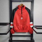 Real Madrid red pullover windbreaker