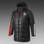 2021 Black Real Madrid Cotton Jacket