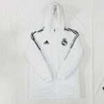 Real Madrid white cotton coat with black trim