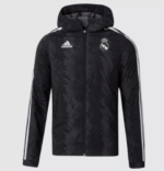 22 Real Madrid black and white printed windbreaker